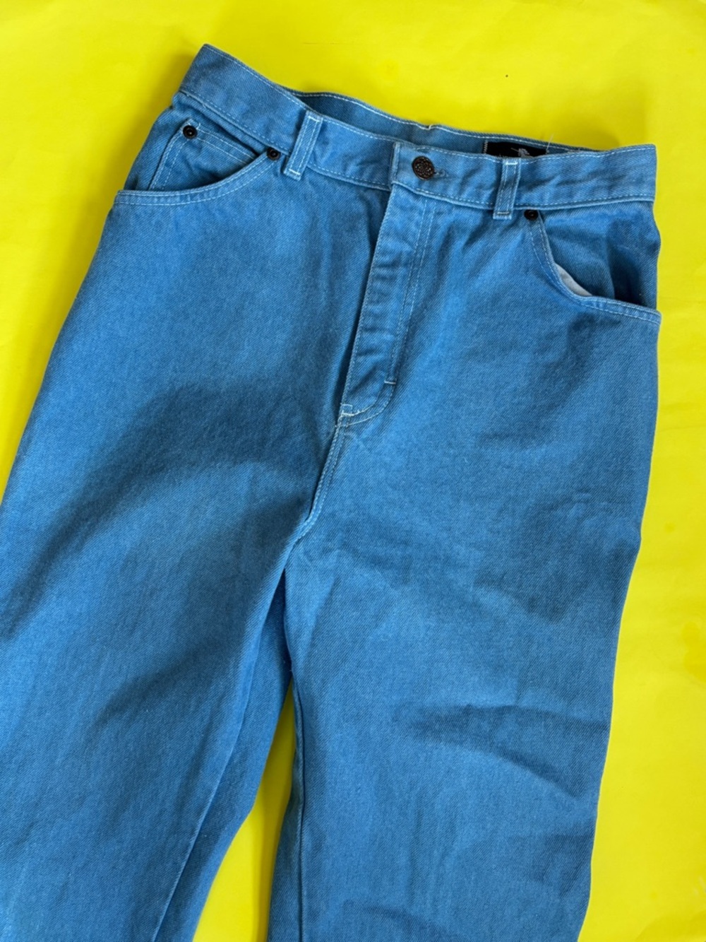 Vintage 70s High Rise Silver Unicorn Sears Blue Jeans